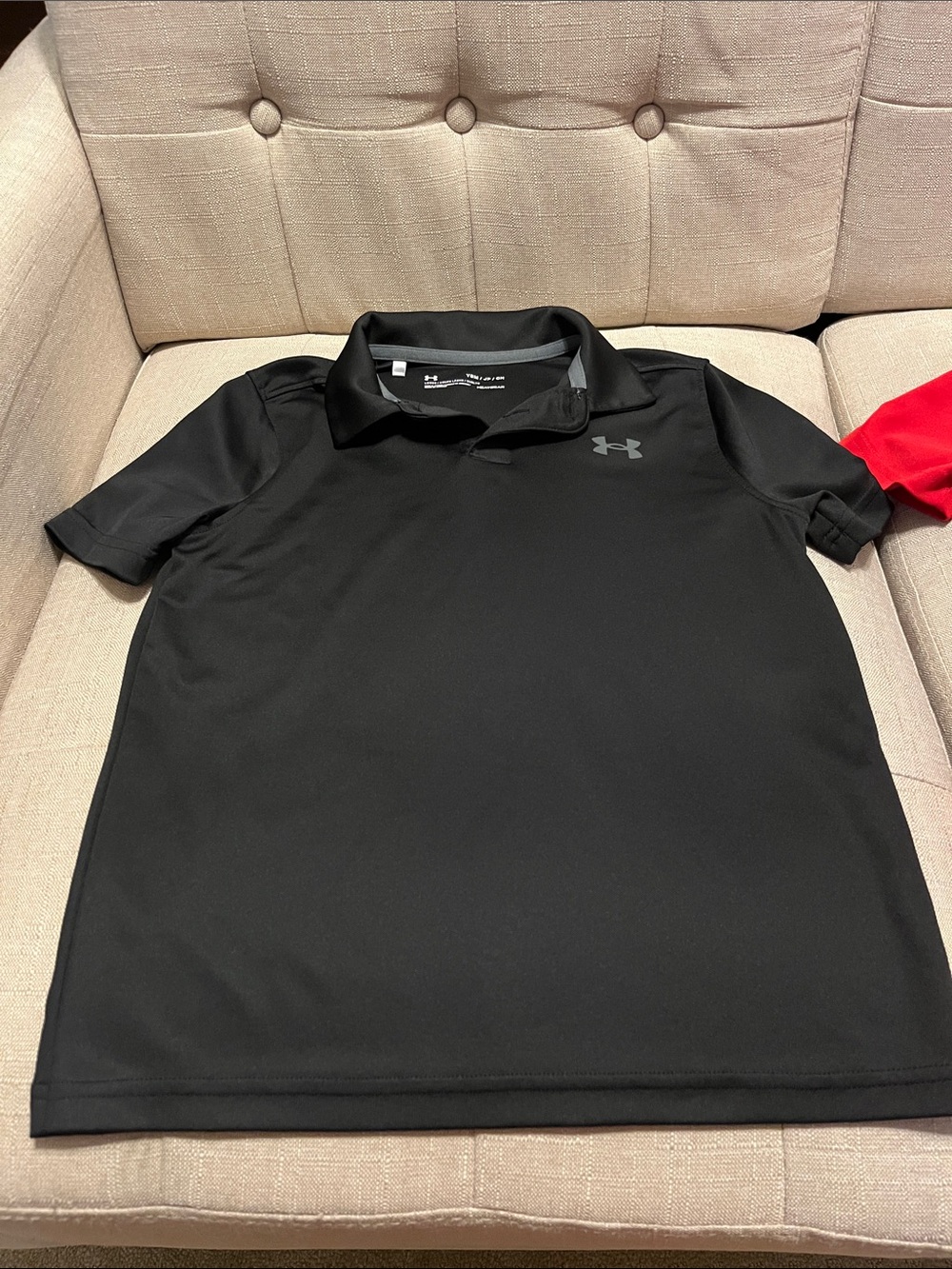 Under Armour Kids Short Sleeve Polo Pack - Black & Red - Picture 2 of 8